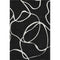 5' X 8' Black And Ivory Abstract Washable Area Rug With UV Protection