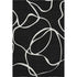 5' X 8' Black And Ivory Abstract Washable Area Rug With UV Protection