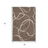 5' X 8' Brown And Beige Abstract Washable Area Rug With UV Protection