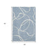 5' X 8' Denim Blue And Ivory Abstract Washable Area Rug With UV Protection