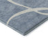 5' X 8' Denim Blue And Ivory Abstract Washable Area Rug With UV Protection