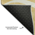 8' Gold And Ivory Abstract Washable Round Rug With UV Protection