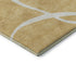 8' Gold And Ivory Abstract Washable Round Rug With UV Protection
