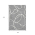 8' X 10' Gray And Ivory Abstract Washable Area Rug With UV Protection