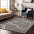 8' X 10' Gray And Ivory Abstract Washable Area Rug With UV Protection