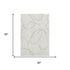 5' X 8' Ivory And Beige Abstract Washable Area Rug With UV Protection