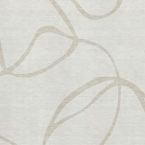 5' X 8' Ivory And Beige Abstract Washable Area Rug With UV Protection