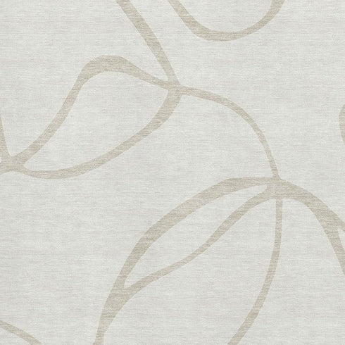 8' X 10' Ivory And Beige Abstract Washable Area Rug With UV Protection