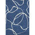 5' X 8' Navy Blue And Ivory Abstract Washable Area Rug With UV Protection