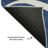 5' X 8' Navy Blue And Ivory Abstract Washable Area Rug With UV Protection