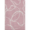 5' X 8' Pink And Ivory Abstract Washable Area Rug With UV Protection