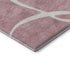 5' X 8' Pink And Ivory Abstract Washable Area Rug With UV Protection