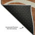 8' Rust And Beige Abstract Washable Round Rug With UV Protection