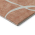 8' Salmon And Ivory Abstract Washable Round Rug With UV Protection