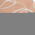 8' Salmon And Ivory Abstract Washable Round Rug With UV Protection