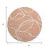 8' Salmon And Ivory Abstract Washable Round Rug With UV Protection