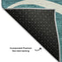5' X 8' Teal And Ivory Abstract Washable Area Rug With UV Protection