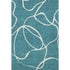 5' X 8' Teal And Ivory Abstract Washable Area Rug With UV Protection
