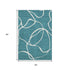 5' X 8' Teal And Ivory Abstract Washable Area Rug With UV Protection