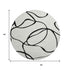 8' White And Black Abstract Washable Round Rug With UV Protection
