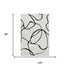 8' X 10' White And Black Abstract Washable Area Rug With UV Protection
