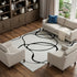 8' X 10' White And Black Abstract Washable Area Rug With UV Protection