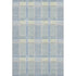 5' X 8' Denim Blue Ivory And Gray Plaid Washable Area Rug With UV Protection