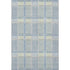 5' X 8' Denim Blue Ivory And Gray Plaid Washable Area Rug With UV Protection
