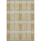5' X 8' Gold Beige And Brown Plaid Washable Area Rug With UV Protection