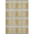 5' X 8' Gold Beige And Brown Plaid Washable Area Rug With UV Protection