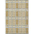 5' X 8' Gold Beige And Brown Plaid Washable Area Rug With UV Protection
