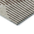 8' Brown And Ivory Geometric Washable Round Rug With UV Protection