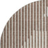 8' Brown And Ivory Geometric Washable Round Rug With UV Protection