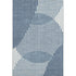 5' X 8' Blue And Ivory Geometric Washable Area Rug With UV Protection