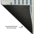 5' X 8' Blue And Ivory Geometric Washable Area Rug With UV Protection
