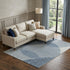 8' X 10' Blue And Ivory Geometric Washable Area Rug With UV Protection