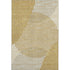 5' X 8' Gold Ivory And Gray Geometric Washable Area Rug With UV Protection