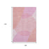 9' X 12' Pink Ivory And Orange Geometric Washable Area Rug With UV Protection