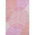 9' X 12' Pink Ivory And Orange Geometric Washable Area Rug With UV Protection