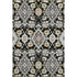 5' X 8' Black Gold And Gray Oriental Washable Area Rug With UV Protection