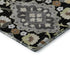 5' X 8' Black Gold And Gray Oriental Washable Area Rug With UV Protection