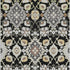 5' X 8' Black Gold And Gray Oriental Washable Area Rug With UV Protection