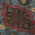 9' X 12' Denim Blue Red And Salmon Oriental Washable Area Rug With UV Protection