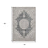5' X 8' Black Beige And Gray Oriental Washable Area Rug With UV Protection