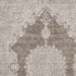 5' X 8' Brown Ivory And Beige Oriental Washable Area Rug With UV Protection