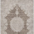 5' X 8' Brown Ivory And Beige Oriental Washable Area Rug With UV Protection