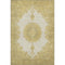 5' X 8' Gold Ivory And Gray Oriental Washable Area Rug With UV Protection