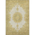 5' X 8' Gold Ivory And Gray Oriental Washable Area Rug With UV Protection