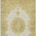 5' X 8' Gold Ivory And Gray Oriental Washable Area Rug With UV Protection