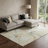 8' X 10' Ivory Beige And Gray Abstract Washable Area Rug With UV Protection